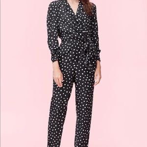 Rebecca Taylor - Dot wrap jumpsuit - 52% silk